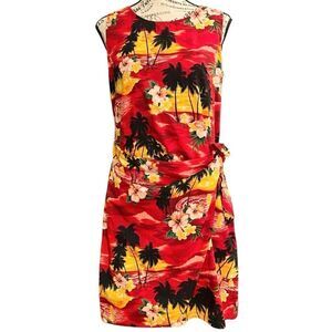 Pacific Legend Apparel Pacific Legend Sunset Red Cotton Sarong Made in Hawaii M